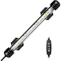 Miniatyrbillede 1 af 5: LED Akvarielampe, Nedsænkelig Akvarielampe med Automatisk Tænd/Sluk Timer, Farveskiftende Blå og Hvid LED-belysning til Akvarier fra 20 til 40 cm [Ener