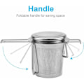 Miniatyrbillede 5 af 5: Te-si og låg i rustfrit stål, te-infuser med dobbelthåndtag til løs te, tekopper, tekande, tekrus-