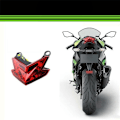 Pikkukuva 1 / 5: LED-integroidut takavalot ja vilkut Z125 Z800 Ninja Zx-6r Zx636 2013-2018 moottoripyörän takajarrulle