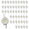 Miniatyrbilde 1 av 5: 50 stk 1W Diode Høy Effekt Kald Hvit Led Pærer 1 Watt Lampe Chip 3V-3.4V
