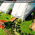 Miniatyrbilde 5 av 5: 10 stk Modell LED Gatelampe Belysning Enkelt Hode Tog Landskap Layout 1: 100
