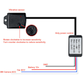 Miniatyrbild 2 av 5: Universell bilsäkerhetssensor Justerbar bil 360 Panoramisk detektering Vibrationssensorlarm Stöldskyddsanordning