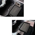 Miniatyrbillede 5 af 5: Til Model 3 Y Midterkonsol Kortholder Anti-Slip, Blød Silikone Kopholder Pad Sort