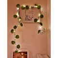 Miniatyrbillede 2 af 5: Eukalyptus Rattan Lysstreng, Julepynt, LED Vine Lysstreng til Have, Have, Hjem, Terrasse, Bryllupsfest DekorationUSB(5m, 50 pære