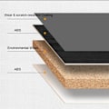 Miniatyrbild 4 av 5: Hopfällbart runt bord utomhus Trefotat matbord Bärbar legering soffbord Vandring picknickbord, svart