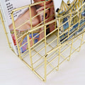 Miniatyrbilde 5 av 5: Brevkurv Papirbrett Rose Gull Skrivebord Organizer 3 Rom Organizer System Håndlaget Dokumentbrett Metall Dekorativ Oppbevaring Rom for Konvolutter