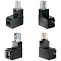 Miniatyrbillede 1 af 5: RJ45 Han til Netværksforlænger 90 Graders Vinkel Op til CAT5E CAT6 CAT8 Ethernet Kabelforbindelse