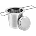 Miniatyrbillede 1 af 5: Te-si og låg i rustfrit stål, te-infuser med dobbelthåndtag til løs te, tekopper, tekande, tekrus-