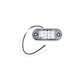 Miniatyrbilde 4 av 5: Gummibelagt Sidemarkerlys 4X 2 LED Tilhenger Caravan Sidemarkerlys Vanntett Klaringslys 12V 24V for Bil Auto Lastebil (Hvit) tilhenger klaring