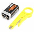 Miniatyrbilde 4 av 5: Nettverkskabeltang, krympetang, RJ45-sett, med batteri