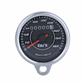 Miniatyrbild 1 av 5: Motorcykelhastighetsmätare, Universal Silver Motorcykelhastighetsmätare Km/h Dubbel körsträcka Indikator Varvräknare Motorcykelhastighetsmätare Instrumentsignal w