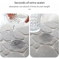 Miniatyrbilde 5 av 5: Minneskum Badematte, Cobblestone Baderomsteppe, Super Absorberende, Maskinvaskbar, 17x24, Khaki