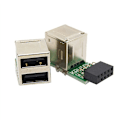 Miniatyrbild 2 av 5: 2 st Interna moderkort 9-stifts till 2-portars USB 2.0-adapterkonverter moderkort PCB-kort förlängningskort