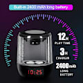 Miniatyrbild 4 av 5: 1 Set Bluetooth 5.0 Högtalare 4 i 1 Digital Bordslarm, Bärbar Högtalare 7 Färger LED Färgglada Nattlampor