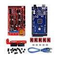Miniatyrbillede 1 af 5: Opgraderet 2560 R3 3D-printerstyringskortkit + Ramps 1.4 Driver 4988 (Rød) med køleplade