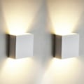 Miniatyrbillede 1 af 5: 2 stk. 6W LED væglampe Op og Ned Indendørs væglampe Moderne Aluminium Belysningsarmaturer til stue soveværelse badeværelse køkken spiseværelse,