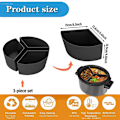 Miniatyrbilde 4 av 5: Slow Cooker Liners, 3 i 1 Silikon Slow Cooker Separator for 6 Quart Oval og Rund Separator (Grå)