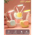 Miniatyrbillede 3 af 5: LED-skrivebordslampe til børn med penneholder, snegleform, USB-opladning, studerendes læringslampe, øjenbeskyttelse, 360° foldbar justerbar hals, gul
