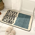 Miniatyrbillede 2 af 5: Skridsikker bademåtte, køkken badeværelse brusebad måtte blød mikrofiber hurtig tør vandabsorberende maskinvaskbar（40x60cm）
