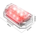 Miniatyrbilde 3 av 5: Pakke med 4 Høy Lysstyrke Trådløse LED-Strobe-Lys, 7 Farger USB Oppladbare Blinkende Lys, Kjøring Nattsignal
