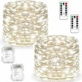 Miniatyrbillede 1 af 5: Indendørs Lysstreng [Sæt af 2], 10M 100LED LED Lysstreng Indendørs og Udendørs Dekoration Lys Feelygter til Soveværelse Jul Bryllup Fest H