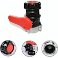 Miniatyrbild 4 av 5: Universal IBC-adapter, kulventil för 1000l tank, IBC-avstängningsventilsadapter, för regnvattenstank, regnvattenstank, IBC-tank (röd, 62 mm)