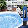 Miniatyrbild 2 av 5: Elektronisk pH-mätare, TDS&EC-temperaturmätare, 3 i 1 vattenkvalitetstestare med LCD-display, automatisk kalibrering, test för simbassäng, akvarium