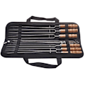 Miniatyrbilde 4 av 5: 10 stk Grillspyd i Rustfritt Stål Grillspyd Flatt Stekespyd Grillspyd Grillutstyr