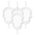 Miniatyrbillede 1 af 5: 4 stk. Sublimering Vind Spinner Blanks, Kranieform 3D Aluminium Vinddrevet Kinetisk Skulptur til Haver og Haver