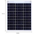 Miniatyrbillede 4 af 5: 60W Bærbar Solpanel 5V Dobbelt USB Oplader Panel Kit Udendørs Nødopladning Batteri Rejse Telefonoplader