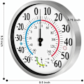 Miniatyrbillede 2 af 5: Udendørs Termometer 12\" Store Cifre Trådløst 2 i 1