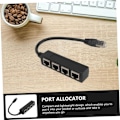 Miniatyrbilde 4 av 5: 1 til 4 Port RJ45 Splitter Adapter Jevn Overføring Utmerket Tilkobling Nettverkskabel Adapter