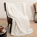Miniatyrbilde 4 av 5: Fleece-teppe 150 x 200 - Beige Ruteteppe, Sofateppe, Cocooning-teppe - Tykt, Mykt og Varm Fleece-teppe - Høy Kvalitet