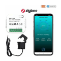 Miniatyrbillede 1 af 5: 80A Tuya Smart Life ZigBee Energimåler Klemme Strømsensor APP Monitor KWh Elstatistik Kan indstille automatiseringsscener,