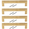 Pikkukuva 4 / 5: 4 huonetta. 12x12x193mm Kulta ruostumaton teräs keittiön kaapin ovenkahva Kaapin vaihto kahvat
