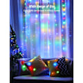 Miniatyrbillede 5 af 5: LED Gardinlys 10 meter 100 LED'er, USB Vandafvisende 8 Tilstande Varmt Hvidt Lys til Fest Bryllup Fødselsdag Dekoration Have Vindue Indendørs Udendørs