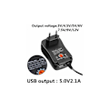 Miniatyrbillede 3 af 3: 3V-12V 2.1A AC/DC Adapter Justerbar Strømforsyning Universal Adapter Oplader til CCTV LED Pære Bånd