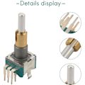 Miniatyrbild 5 av 5: EC11EBB24C03 Dubbel Encoder med Omkopplare 30 Positioneringsnummer 15 Puls Punkt Handtag 25Mm