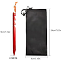 Miniatyrbilde 2 av 5: 12 stk teltplugger, 18 cm aluminiumslegeringsplugger teltplugger, trekantteltplugger med reflekterende snor