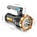 Miniatyrbillede 5 af 5: LED Lommelygte Bærbar Ultra Kraftig LED Lommelygte COB Arbejdslampe 8 Tilstand Genopladelig Lampe Udendørs Belysning Projektør Camping Udflugt Nødsituation Porta