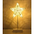 Miniatyrbilde 1 av 5: Dekorativ Bordlampe, Batteridrevet LED-Stjerneformet Nattlampe, Varmt Hvitt Lys, Dekorasjon for Hjem Soverom Arbeid Søvn - Hvit