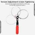 Miniatyrbilde 2 av 5: Filter Swivel Wrench, 4-delt filterfjernerverktøy, rustfritt stål fjerningstenger (2-3/4 tommer til 5-1/4 tommer)