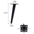 Miniatyrbillede 4 af 5: TV-skab ben, sofa, sofabord, bordben, sort, 12cm