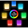 Miniatyrbilde 4 av 5: LED-berøringslampe for soverom, stue, kontor - nattbordslampe med fargeskiftende RGB-sensor - USB-ladeport, Sunny