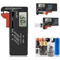 Digital batteritestare, universell batteritestare, batteritestare, för AA, AAA, C, D, PP3, 9V, 1,5V, knappcellsbatterier - fungerar utan batterier