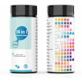 Miniatyrbillede 2 af 5: Vandkvalitetstest, 100 stk. 16 i 1 Teststrimler, Frit Klor/Total Klor/PH/Alkalinitet/Hårdhed/Cyanursyre, til Akvarier, Swimmingpools