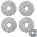 Miniatyrbilde 1 av 5: 4 stk moppekluter for Roborock Q Revo for Roborock P10 støvsuger reservedeler, vaskbare og gjenbrukbare moppeputer