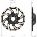 Pikkukuva 2 / 5: Ammattimainen timanttilaikka Hiova 125 mm x 22,2 mm Hiontalaatta Tasoite, asfaltti, laasti, hankaavat rakennusmateriaalit