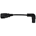 Pikkukuva 3 / 5: 2 kpl 18 cm IEC 320 90 asteen C13 3-napainen naar C14 uros PDU virtajohdon jatkojohto