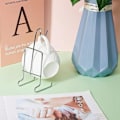 Miniatyrbild 2 av 5: 8-delad tekopp och fat displayställ hållare metallkopp fat hållare tekopp hållare display kaffekopp arrangör
